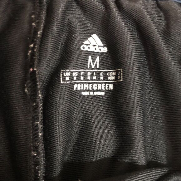 Adidas Pants Mens Medium Black Joggers Basketball Striped Sweatpants Logo - Picture 3 of 8